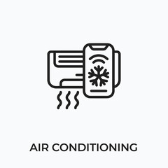 air conditioning icon vector. air conditioning sign symbol for modern design. Vector illustration