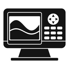 Radar echo sounder icon. Simple illustration of radar echo sounder vector icon for web design isolated on white background