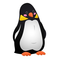 Funny penguin icon. Cartoon of funny penguin vector icon for web design isolated on white background