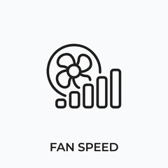 fan speed icon vector. fan speed sign symbol for modern design. Vector illustration