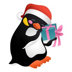 Penguin with surprise icon. Cartoon of penguin with surprise vector icon for web design isolated on white background