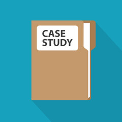 folder with case study papers - vector illustration