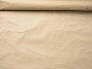 roll of brown parchment paper, copy space,