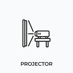 projector icon vector. projector sign symbol for modern design. Vector illustration