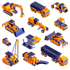 Road Construction Machines Set