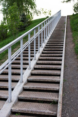 Metal stairs in the city