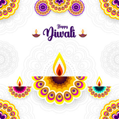 Happy Diwali festival, background, vector illustration, sale banner	