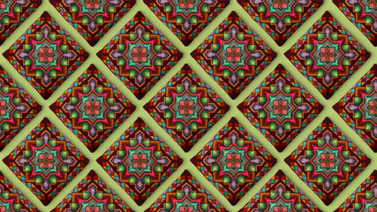 Colorful Multicolored Seamless Pattern Geometric Rustic Pattern National Ornament Ethnic Design Embroidery.