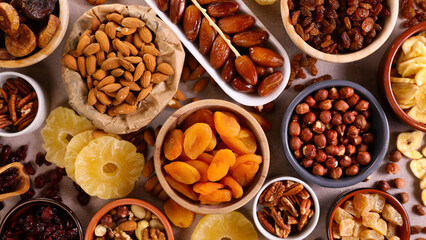 assorted of nuts and dried fruit