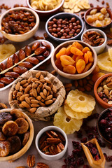 assorted of nuts and dried fruit