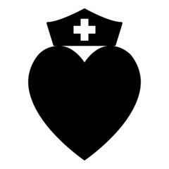 nurse heart icon. Elements of Heartbeat set. Simple icon for websites, web design, mobile app, info graphics