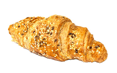 Croissant isolated on white background .