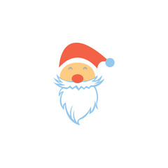 Christmas character face logo illustration abstract design template vector color