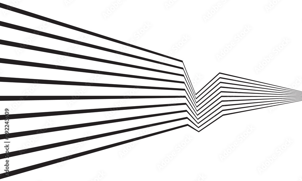 Aufkleber abstract background with lines. stripes optical art illusion.