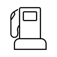 Line icon of petrol filling station. Fuel, gasoline, gas filling station. Road signs concept. Can be used for topics like transportation, energy, oil and gas industry