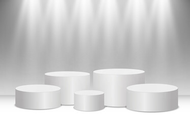 Vector illustration for award winners. Pedestal or platform for honoring prize winners.	
