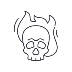 Bone icon, linear isolated illustration, thin line vector, web design sign, outline concept symbol with editable stroke on white background.