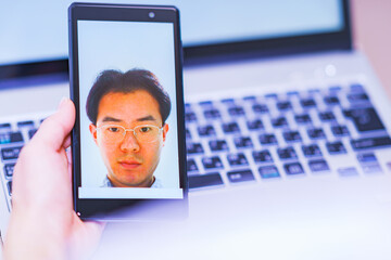 顔認証　セキュリティ　eKYC　DX【認証のデジタル化のイメージ】