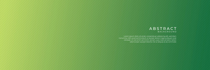 Green abstract background for wide banner with modern pattern material texture