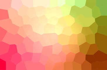 Fototapeta na wymiar Abstract illustration of green, orange, pink, red Big Hexagon background