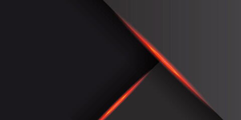 Red abstract background with shiny red light on black background with 3D overlap layer and rendering