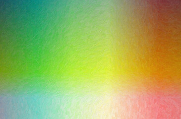 Abstract illustration of green, blue, orange and pink Realistic Impasto background.