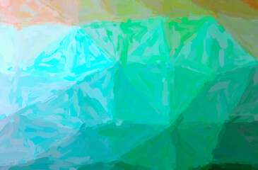Abstract illustration of green Impressionist Impasto background