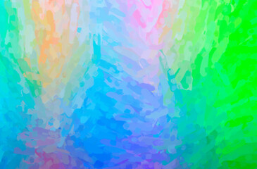 Fototapeta na wymiar Abstract illustration of blue, green Impressionist Impasto background