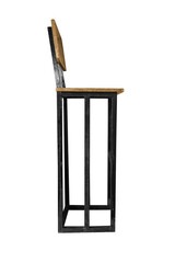 Wooden chair with steel legs simplistic isolated