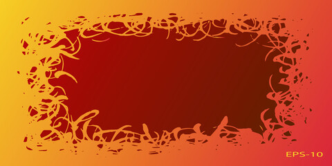 Creative art frame. Abstract background for a postcard or flyer. Vector illustration