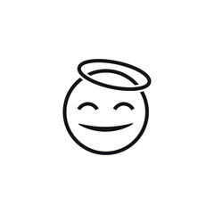 Icon vector graphic of emotcon line 