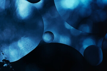 abstract dark blue background, shapes and light