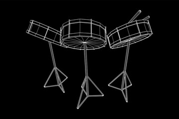 Musical instruments set. Rock band drum. Percussion musical instrument