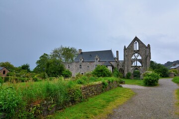 The Beauport abbey in Brittany. France