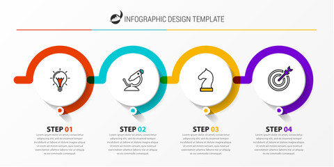 Infographic design template. Creative concept with 4 steps
