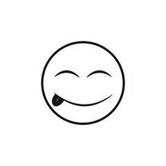 Fototapeta premium Icon vector graphic of emotcon line 