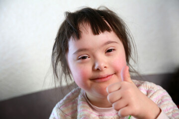 Portrait of little girl smiling