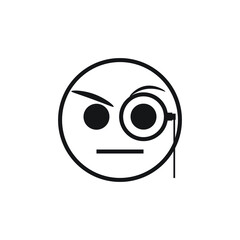 Icon vector graphic of emotcon line 