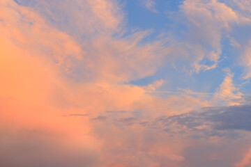 sunset sky with clouds