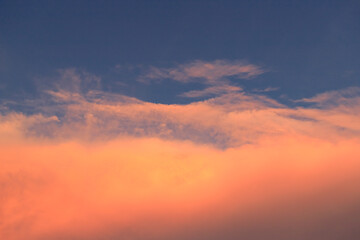 sunset in the sky