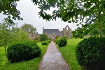 Fototapeta na wymiar The Beauport abbey in Brittany. France
