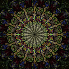 3d effect - abstract mandala style pattern
