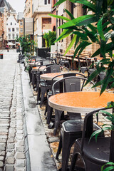 Restaurants in Old Town Brussel, Belgium.