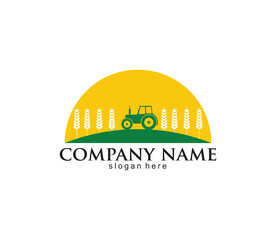 Agriculture logo template isolated on white background, vector illustration