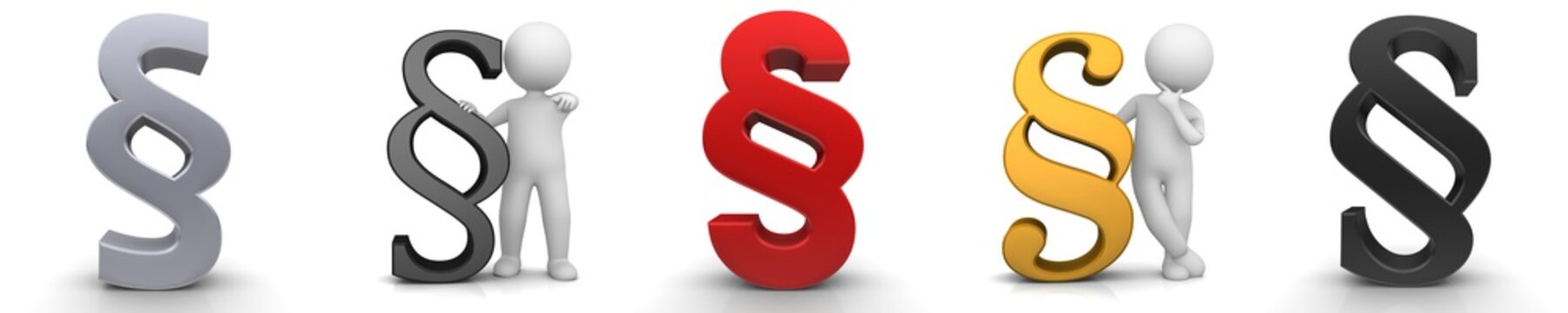 Legal advice article sign paragraph &sect; symbol icon red black golden silver 3d