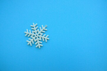 snowflake on blue background