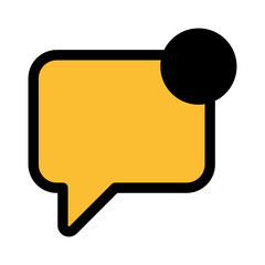 chat push notification icon, messaging converence vector