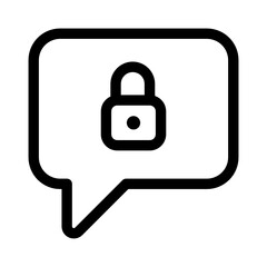 closed topic, chat sequrity icon, messaging converence vector