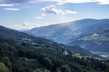 Landscape panorama of Seiser Alm in South Tyrol, Italy