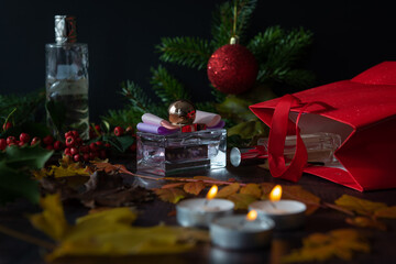 christmas gifts on the table